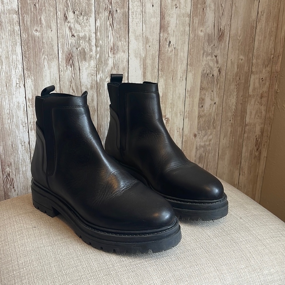 Steve Madden MOIRA BLACK LEATHER size 5